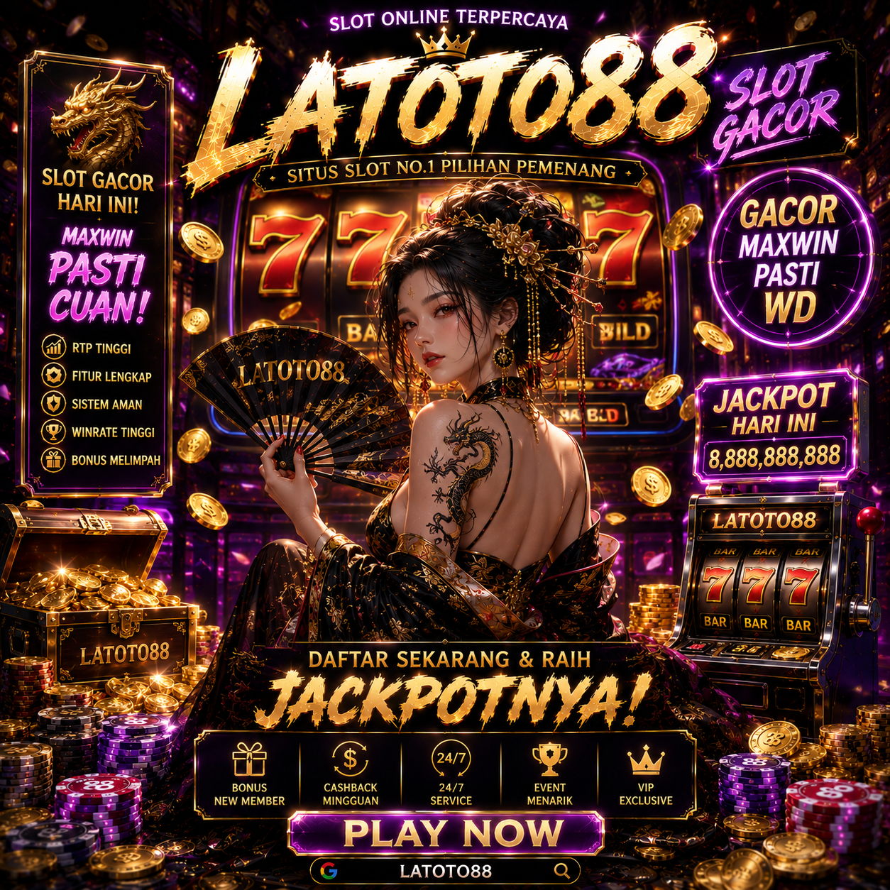 LATOTO88 - Viral Terpercaya 2026! Platform Slot Gacor Online – Slot 88 Resmi & Toto Togel Internasional!